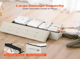 Foldable Storage Ottoman Bench, End of Bed Bench with Side Bags, Folding Upholstered Storage Chest V952-BYWSZYKZDK405QXFB001V0