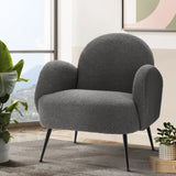 Artiss Armchair Boucle Charcoal Hanes UPHO-C-ARM-5101-CH