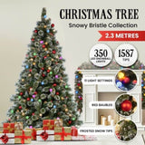 Snowy Bristle 2.3m Multicolour Pre-Lit Christmas Tree with 1587 Tips 112_SENSB100