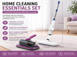 2-piece Home Cleaning Bundle - Purple UV Mattress Mite Vacuum Cleaner & White Cordless Handheld V888-ELOSUNG53368