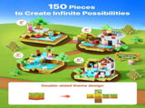 Magnetic Blocks, 150 PCS Forest Castle Set, Magnetic Building Cubes for Kids, STEM Montessori V952-CLKGNBSLCB15HUVOP001V0