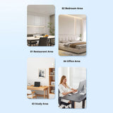 Low Profile Ceiling Fan With Light, Hidden Blades & Remote Control, Quiet Reversible Motor, Dimmable V1369-AZ3-W-23844