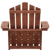 Gardeon Adirondack Outdoor Chairs Wooden Beach Chair Patio Furniture Garden Brown FF-BEACH-UF-CH-BR