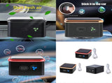 Rechargeable Solar Air Purifier for Desk, Car, Kitchen - Red, ABS Texture V1263-JX-4805