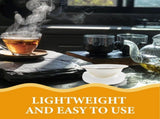 Porcelain Ceramic Tea Strainer with Stand Holder, Chinese Kung Fu Tea Filter Colander for Home, V1369-AZ3-W-17089