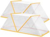 2PCS White Foldable Raised Garden Bed, 80x34x35 cm/31.5x13.3x13.7 in, Pyramid Structure, Row V1192-AZ-W-18241