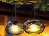 2 Pack Outdoor Solar Lights, Waterproof LED Hanging Lanterns with Warm White Light for Garden, V1189-LC-SD-00048