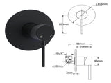 Matt Black Round 8" Shower Head Sliding Rail Arm 3 Modes Handheld Arm Dual Combo Mixer V1233-C4902B22PHR003M4CBKSR108BKRD201B