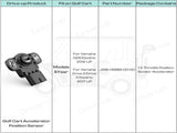 Golf Cart Throttle Sensor for Yamaha G29 Electric 2012-Up Models Drive 2 and 3 OEM JW9-H5885-00-00 V1259-DP01-A-5448