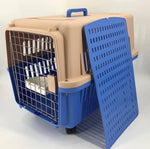 YES4PETS Blue Large Dog Puppy Cat Crate Pet Carrier Cage With Tray, Bowl & Wheel V278-AA3_BLUE-BOWL-TRAY-WHEEL