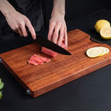 SOGA 2X 50cm Rectangular Wooden Ebony Butcher Block Non-slip Chopping Food Serving Tray Charcuterie WODD403X2