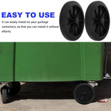 2-Pack Replacement Rubber Wheels for Garbage Cans, Wear-Resistant, Ideal for Buildings and Outdoor V1192-AZ-W-25696