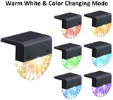 Solar Deck Lights Waterproof Solar Fence Lights Dusk to Dawn Step Lights Outdoor Decor / 7 V1366-AZ2-W-08419