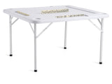 Mahjong Table, Square 4 Player Folding Card Table with 4 Cup Holders & 4 Chip Trays, Portable Domino V952-SDMJZBSDMNGPT73ZQV0