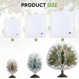 4.9x4Ft Garden Bird Netting for Plant and Fruit Tree Protection,4 Pack Garden Netting with Zipper & V1107-119-45585-WHT2