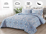 Tasteful Quilted Bedspread and Pillowcases Set Subtle Sophistication for Your Space - Queen size V745-MAC080372Q13U