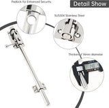 Barrel Bolt Door Latch 14 Inch 304 Stainless Steel Heavy Duty Slide Lock for Gate Barn Door with 8.5 V1189-LC-RY-00173