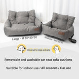 Grey Paw print pattern M Size 55x40cm Car pet bed -Oxford Linen Removable Washable Non-Slip Sofa Bed V888-ELOSUNG53914