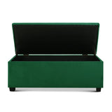Artiss Storage Ottoman Blanket Box 97cm Velvet Green OTM-L2-VEL-GREEN