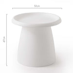 Artiss Coffee Table Round 52CM Plastic White AI-PP-CT-S-WH