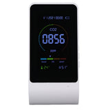 CO2 Monitor Carbon Dioxide Detect Indoor Air Quality Monitor Temperature Humidity Detection White V1294-YM3111220256511-0421