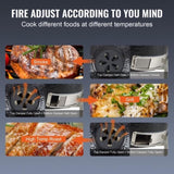 Portable Charcoal Propane Gas Grills with Cover and Cart, Heavy Duty Stainless Steel BBQ V952-TCYXLYC1834505GFZV0