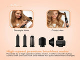 Ellie & Ruby 7-in-1 Hot Air Hair Styler Dryer Brush Curler Black 1400W V238-SUPDZ-41427829391440