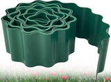 Plastic Garden Edging, Flexible Lawn Border Fence for Garden Boundaries, Flowerbeds and DIY V1189-LC-HW-00211