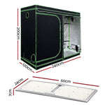 Green Fingers Grow Tent Light Kit 240x120x200CM 2200W LED Full Spectrum GT-D-240X120X200-BOARD-220-DIM