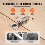 VEVOR Cabinet Door Hinges 50 Packs Full Overlay Soft Close for Framed/Frameless V952-OSCJJL50JKJSWSKKDV0