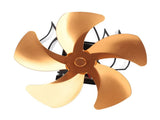 5 Blade Heat Powered Stove Fan Aluminum Alloy Noiseless Wall Hanging Thermal Powered Fireplace Fan V1294-YM0706-3114230124412