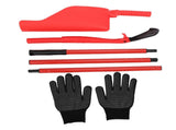 Gutter Cleaning Kit with Extension Pole Lightweight Leaf Scoop and Rake for Roof Debris Removal V1294-YM0901-3111250215311