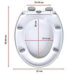 Quick Release Soft Close Toilet Seat White Bathroom Heavy Duty V63-824401