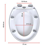 Quick Release Soft Close Toilet Seat White Bathroom Heavy Duty V63-824401