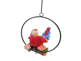 Hanging Iron Ring Parrots Resin Waterproof Exquisite Garden Hanging Parrot Statue Decor for V1294-YM0512-3111220286911