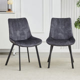 Sloane Fabric Dining Chairs - Grey V411-HMT-SLOANE-GREY