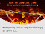 Ratchet Chain Binder, 0.9-1.27 cm Heavy Duty Load Binders, with G80 Hooks 5443 kg Secure Load Limit, V952-JLLJQBJHTS381DUKFV0