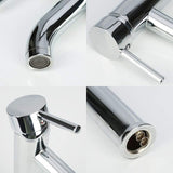 Bathroom Sink Faucet, High Arc Bathroom Sink Mixer Tap, Adjustable Hot and Cold Mixer Tap, Chrome V1237-ZY-715-067