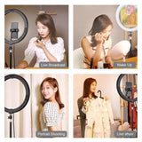 11.8 Led Ring Light With Tripod And Phone Clamp - 3 Modes Dual Colour Temperature Dimmable - Perfect V562-B3603TKP