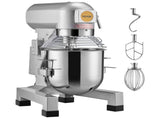Commercial Food Mixer, 10L Commercial Stand Mixer with 3 Adjustable Speeds, 550W Dough Mixer with V952-ZXSPJBJ10QT66CB89V3