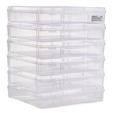 Scrapbook Paper Storage 6 Pack Stackable Plastic Board Game Boxes Clear Case V952-JTZCCHTZBHTCADQZDV0