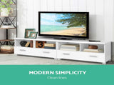 Artiss TV Cabinet Entertainment Unit 180cm White Eddie FURNI-C-SMTV-180-WH-AB