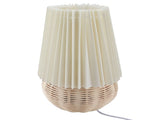 Small Table Lamp Bedside Nightstand Mini Lamp for Bedroom Living Room Side Table Rattan Pleated V1294-YM0901-3119230197611