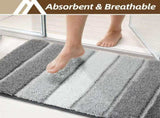Bathroom Rugs,Ultra Soft Absorbent Bath Mat,Beige Non-Slip TPR Backing Stays in Place, Machine V1107-113-28253-GRY4