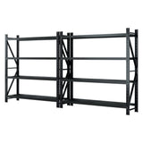 Giantz 4Mx2M Garage Shelving Warehouse Rack Black WR-F-20205-200BK-ABCX2