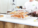 Pastry Display Case, 2-Tier Commercial Countertop Bakery Display Case, Acrylic Display Box with Rear V952-YKLMBZSJYKL2YEFSCV0