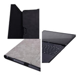 Black Leather Tablet Case For Microsoft Surface Pro X With Power Bag - 13 Inch PRL-6091191060DBT