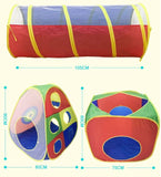 4-in-1 Kids' Pop-Up Foldable Play Tent & Adventure Tunnel Set - Giant Indoor/Outdoor Playpark with V888-ELOSUNG49723