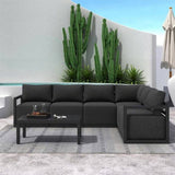 Alfresco Contemporary All-Weather Lounge Set White V264-OTF-543A-WHE-7PC