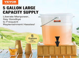 Beverage Dispenser, 5 Gallon Drink Dispensers for Parties, Plastic Juice Dispenser with Spigot and V952-YLFPQSLFPQWDWXXWHV0